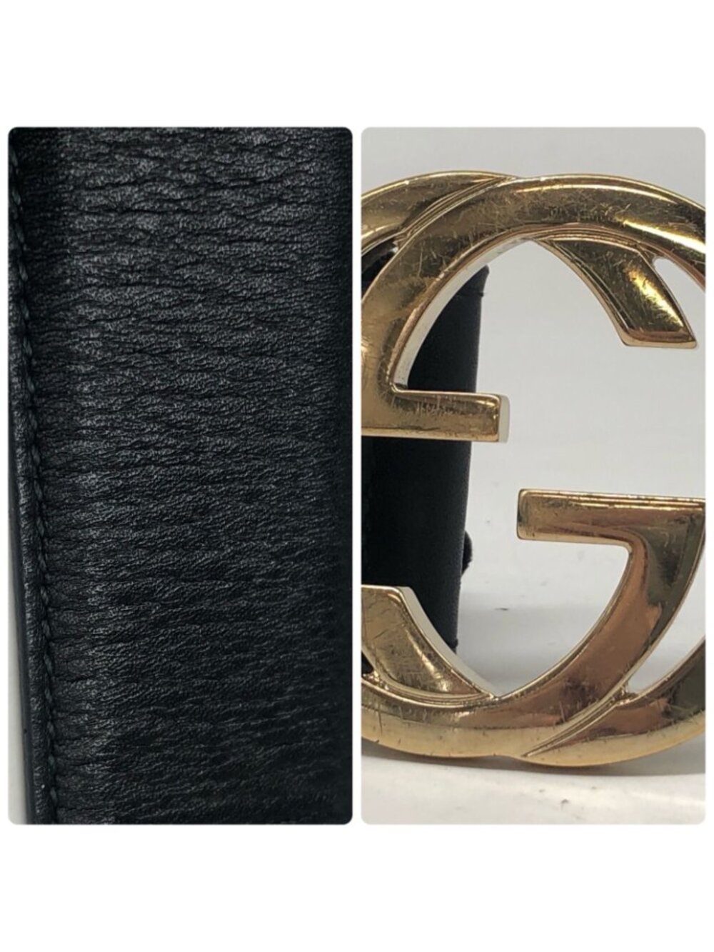 Gucci Belt Interlocking GG Gold Buckle - Picture 11 of 12